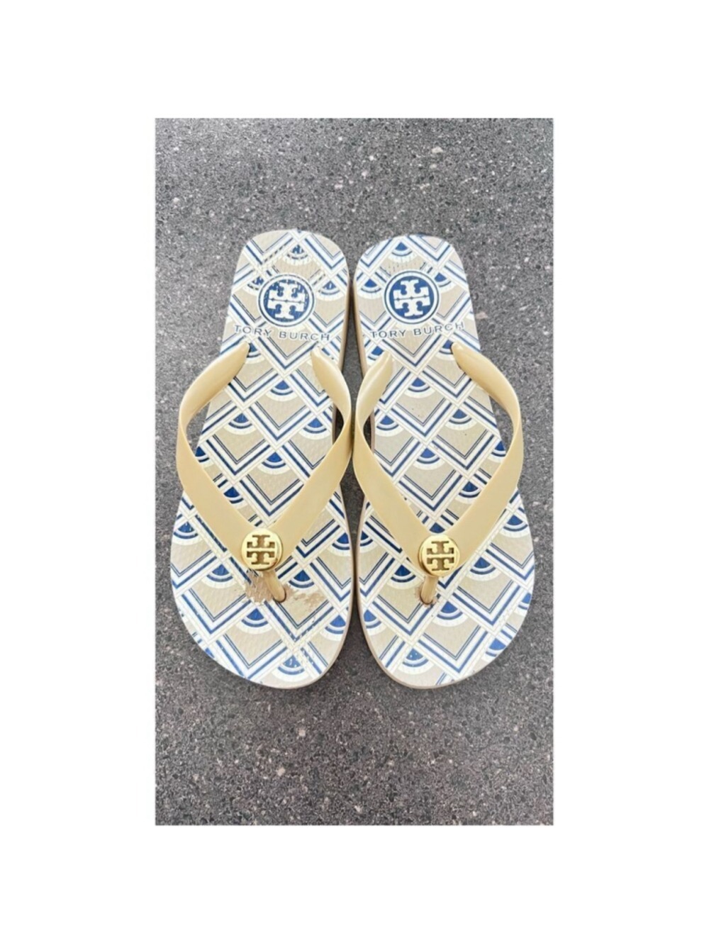 Tory Burch Flat Flip Flop Yellow sandals size 7